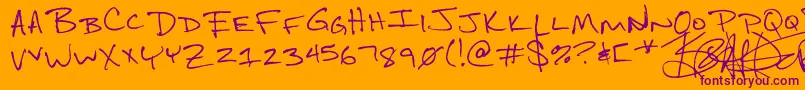 Шрифт Bradford – фиолетовые шрифты на оранжевом фоне