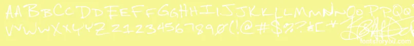 Шрифт Bradford – белые шрифты на жёлтом фоне