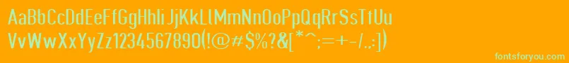 Giveahootdpext Font – Green Fonts on Orange Background