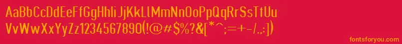 Giveahootdpext Font – Orange Fonts on Red Background