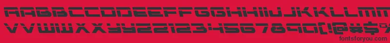 フォントVorpalleft – 赤い背景に黒い文字