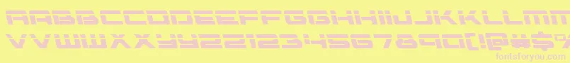 Vorpalleft Font – Pink Fonts on Yellow Background