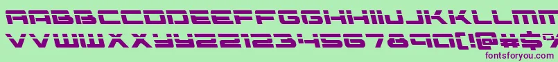 Vorpalleft Font – Purple Fonts on Green Background