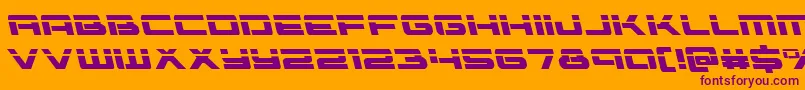 Vorpalleft Font – Purple Fonts on Orange Background