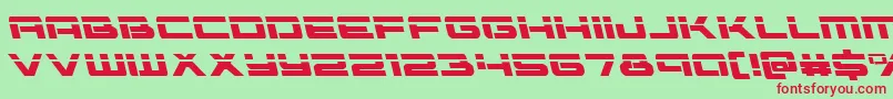 Vorpalleft-fontti – punaiset fontit vihreällä taustalla