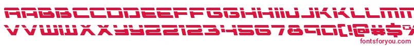 フォントVorpalleft – 白い背景に赤い文字