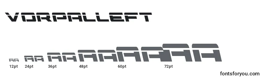 Vorpalleft Font Sizes