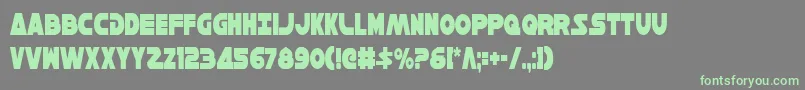 HanSoloCondensed Font – Green Fonts on Gray Background