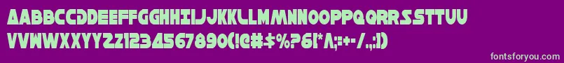 HanSoloCondensed Font – Green Fonts on Purple Background