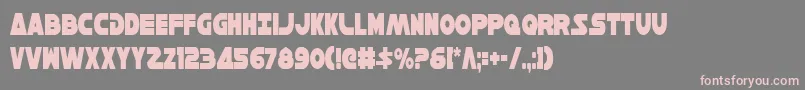 Fonte HanSoloCondensed – fontes rosa em um fundo cinza