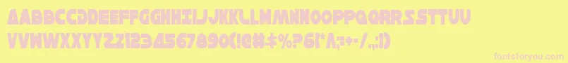 HanSoloCondensed Font – Pink Fonts on Yellow Background