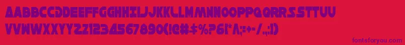 フォントHanSoloCondensed – 赤い背景に紫のフォント