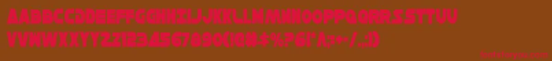 HanSoloCondensed Font – Red Fonts on Brown Background