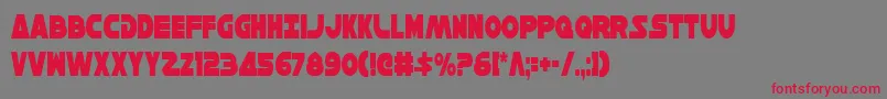 HanSoloCondensed Font – Red Fonts on Gray Background