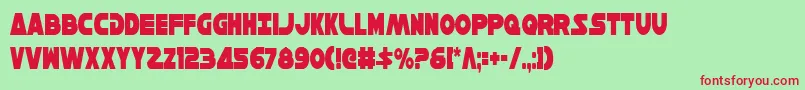 Czcionka HanSoloCondensed – czerwone czcionki na zielonym tle