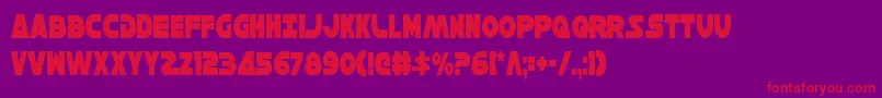 HanSoloCondensed Font – Red Fonts on Purple Background