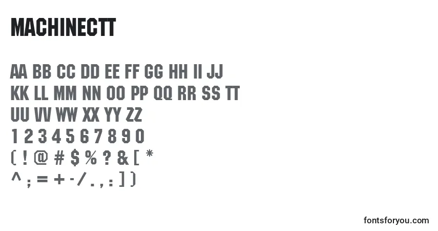 Machinectt Font – alphabet, numbers, special characters