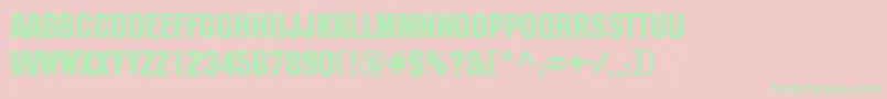 Machinectt Font – Green Fonts on Pink Background