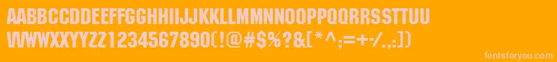 Machinectt Font – Pink Fonts on Orange Background