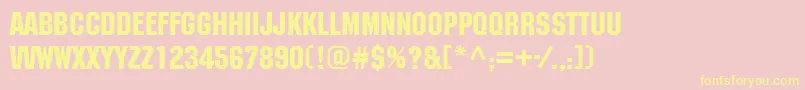 Machinectt Font – Yellow Fonts on Pink Background