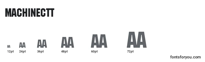 Machinectt Font Sizes