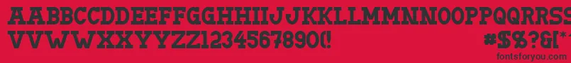 Doergon Font – Black Fonts on Red Background