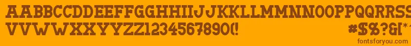 Doergon Font – Brown Fonts on Orange Background
