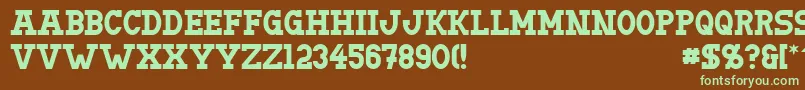 Doergon Font – Green Fonts on Brown Background