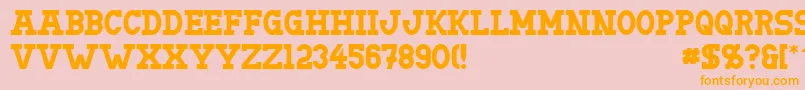 Doergon Font – Orange Fonts on Pink Background