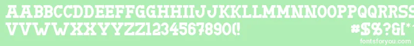 Doergon Font – White Fonts on Green Background