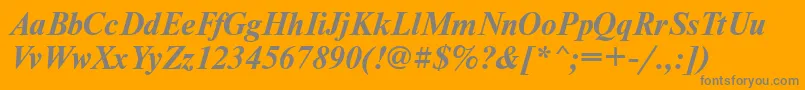 Nwt76C Font – Gray Fonts on Orange Background
