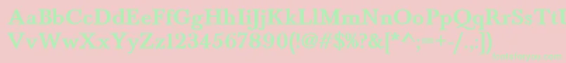 BaskervaldadfstdBold Font – Green Fonts on Pink Background