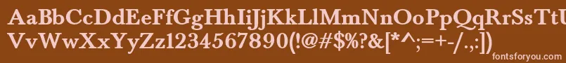 Шрифт BaskervaldadfstdBold – розовые шрифты на коричневом фоне
