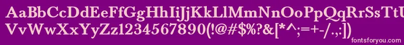 BaskervaldadfstdBold Font – Pink Fonts on Purple Background