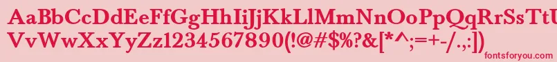 BaskervaldadfstdBold Font – Red Fonts on Pink Background