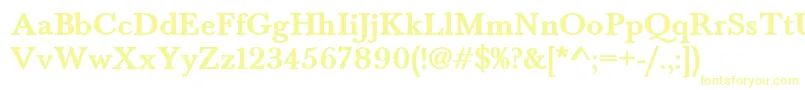 BaskervaldadfstdBold Font – Yellow Fonts on White Background