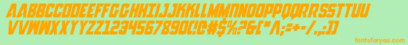 AnitllesItalic Font – Orange Fonts on Green Background