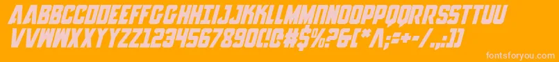 AnitllesItalic-Schriftart – Rosa Schriften auf orangefarbenem Hintergrund
