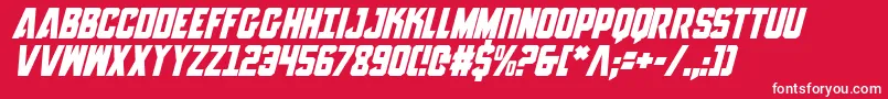 AnitllesItalic Font – White Fonts on Red Background