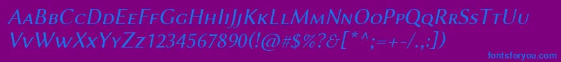 LinbiolinumAsi Font – Blue Fonts on Purple Background