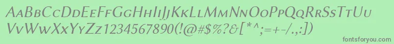 LinbiolinumAsi Font – Gray Fonts on Green Background