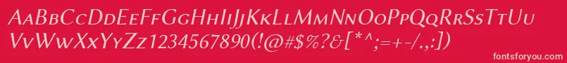 LinbiolinumAsi Font – Pink Fonts on Red Background