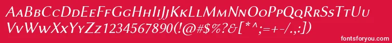LinbiolinumAsi Font – White Fonts on Red Background