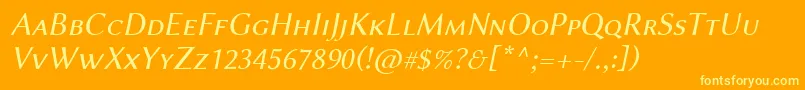 LinbiolinumAsi Font – Yellow Fonts on Orange Background