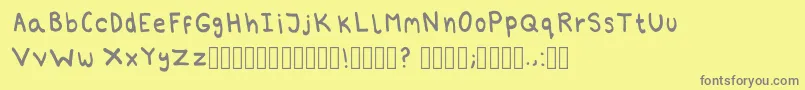 MarinaellisRegular Font – Gray Fonts on Yellow Background