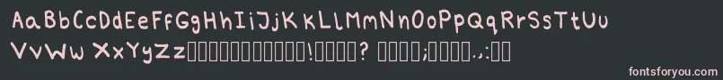 フォントMarinaellisRegular – 黒い背景にピンクのフォント