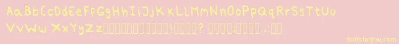 MarinaellisRegular Font – Yellow Fonts on Pink Background