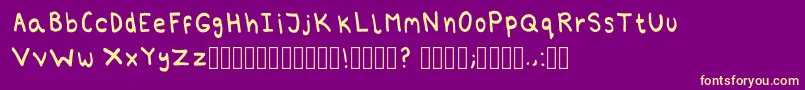 MarinaellisRegular Font – Yellow Fonts on Purple Background