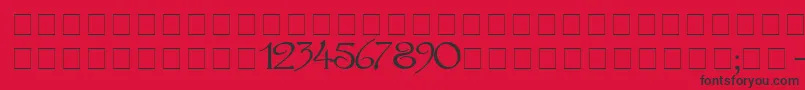 VityazCyr Font – Black Fonts on Red Background