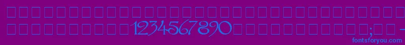 VityazCyr Font – Blue Fonts on Purple Background